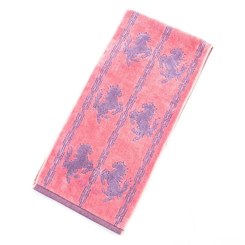 タオル 横浜ナナ 湘南ナナ NANA フェイスタオル ハーフ ホース柄 ピンクグレー nn-fth32-F