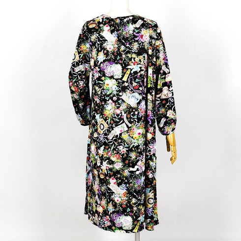 ネグリジェ TUNIC ビスコラピア・シャイニーデイ 長袖ネグリジェ クロ フリーサイズ 12781-D