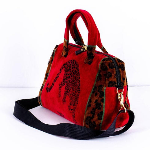 バッグ 横浜ナナ 湘南ナナ NANA 2Wayバック ジャガー柄 アカ nn-2way10-B