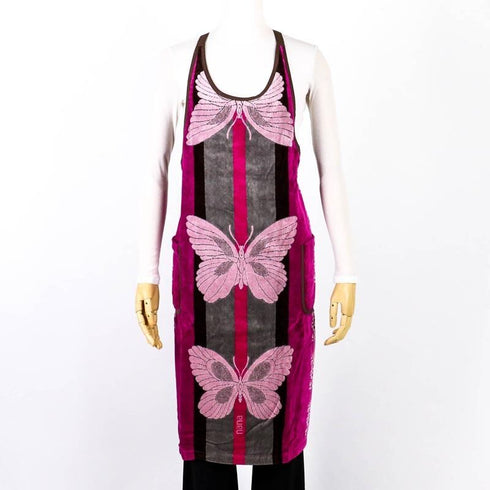 エプロン 横浜ナナ NANA DXエプロン B蝶 ピンク nn-dxeps3