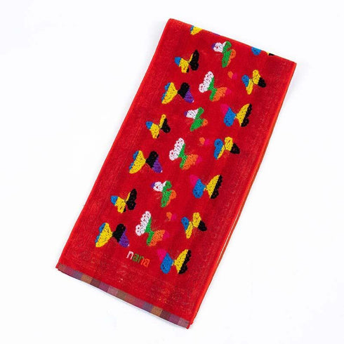 タオル 横浜ナナ NANA フェイスタオル ハーフ パピヨン オレンジ多色 nn-fth7-K