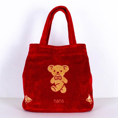 バッグ 横浜ナナ NANA タウンバッグ ベア柄 アカベージュ nn-twn2-A
