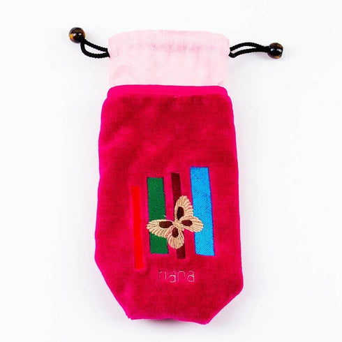 ケース 横浜ナナ NANA ペットボトルケース B蝶柄 チェリーピンク nn-npbk1-A