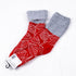 ソックス fromF モコモコソックス 葉 レッド サイズM 36-38 (22.5ー25cm)TV089MRD