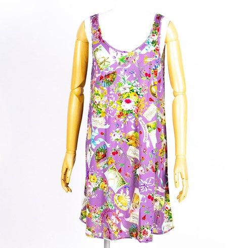 スリップ TUNIC ビスコラピア・オールハピネス Aラインスリップ パープル 1563-C