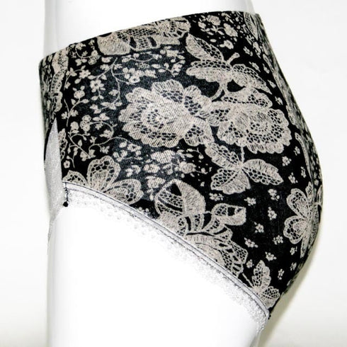 【セール】ショーツ TUNIC 80双フライス抜染・大花 クロ M【50%off】価格 ¥3,300→ セール価格 ¥1,650