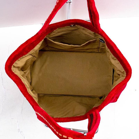 バッグ 横浜ナナ 湘南ナナ NANA 湘南バッグ バンザイネコ柄 アカベージュ nn-sn15-B