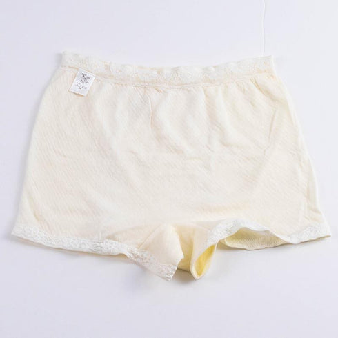 ショーツ テフテフ まいてふてふ ふわふわコットン ショーツ1分丈(アウトゴム)オフホワイト サイズL TF-AP01L-A