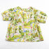 ブラウス TUNIC 80ローンサッカー・ファームガーデン 5分袖ブラウスT 黄緑 フリーサイズ 6655-A
