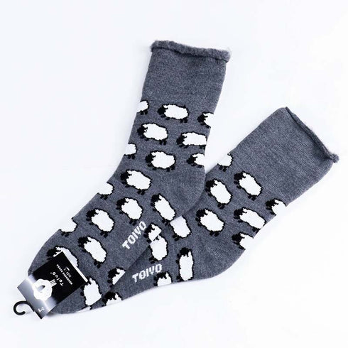 ソックス TOIVO モコモコソックス シープ グレー サイズM 36-38 (22.5ー25cm)