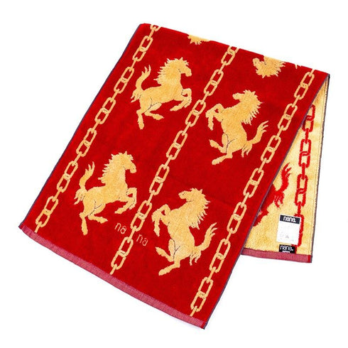 タオル 横浜ナナ 湘南ナナ NANA フェイスタオル ホース アカベージュ nn-ft25-C