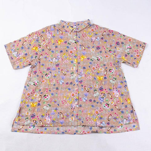 【セール】パジャマ TUNIC 80ローンサッカー・半袖パジャマ フラワー フリーサイズ SSS-39079-A