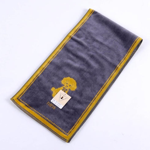 タオル 横浜ナナ NANA スポーツタオル プードル グレーイエロー nn-spt16