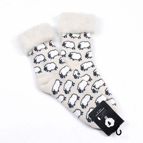 ソックス fromF モコモコソックス ランマス/ひつじ ライトベージュ サイズM 36-38 (22.5ー25cm)TV015MD