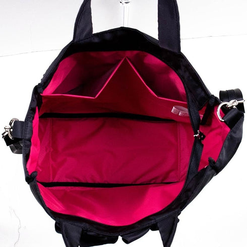 バッグ TUNIC ナイロン無地 アリシアのフリルポシェットBag クロ 18163-B