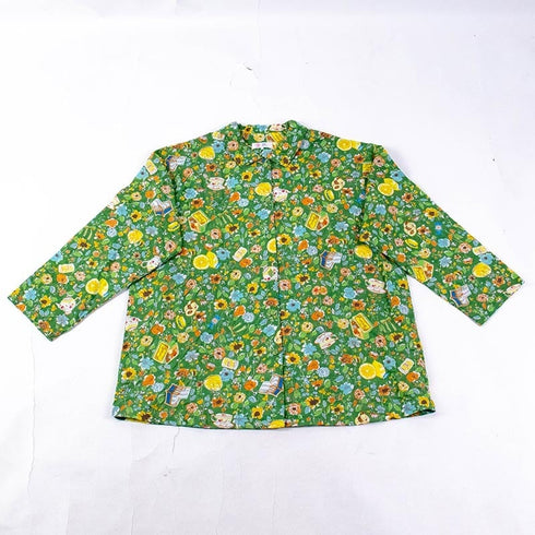 【セール】パジャマ TUNIC 80ローンサッカー・長袖パジャマ レモン フリーサイズ SSS-29094-B