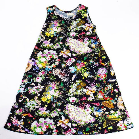 ウェア TUNIC ビスコラピア・ハッピーグリーティング ノースリーブワンピース クロ フリーサイズ 13415-D