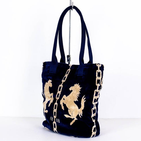 バッグ 横浜ナナ 湘南ナナ NANA H1バッグ ホース 紺ベージュ nn-H1-27B