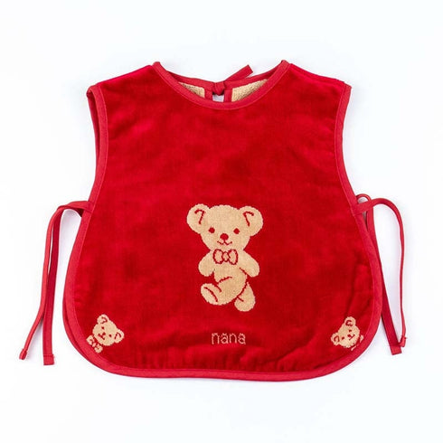 子供エプロン 横浜ナナ NANA 子供前掛け ベア アカベージュ nn-kep1B