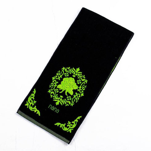 タオル 横浜ナナ 湘南ナナ NANA フェイスタオル ハーフ ローズ3柄 クロライトグリーン nn-fth12-V