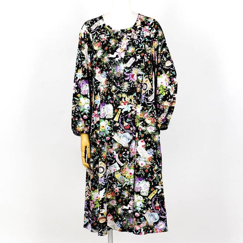 ネグリジェ TUNIC ビスコラピア・シャイニーデイ 長袖ネグリジェ クロ フリーサイズ 12781-D