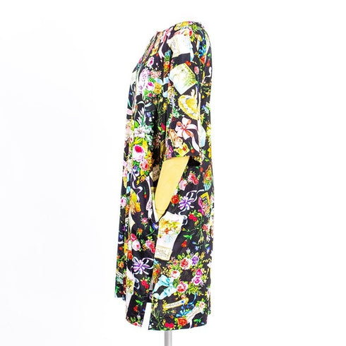 チュニック TUNIC ビスコラピア・オールハピネス 5分袖チュニック クロ 13418-D