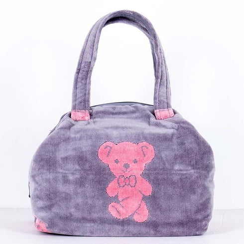 バッグ 横浜ナナ NANA ボストンバッグ中 ベア柄 グレーピンク nn-btm7-I