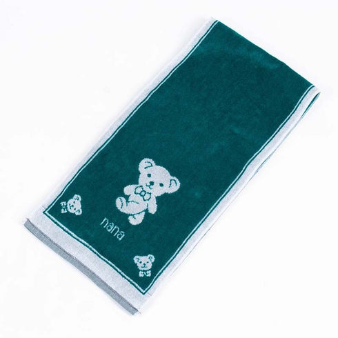 タオル 横浜ナナ 湘南ナナ NANA フェイスタオル ハーフ ベア グリーンシロ nn-fth93