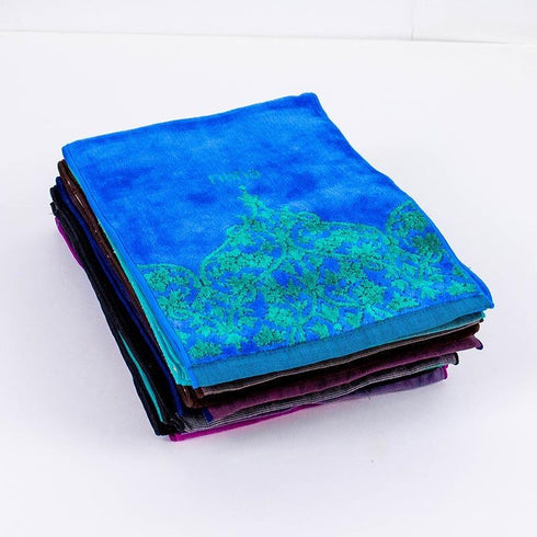 タオル 横浜ナナ 湘南ナナ NANA フェイスタオル ハーフ ハイビスカス柄 クロシロ nn-fth35-H