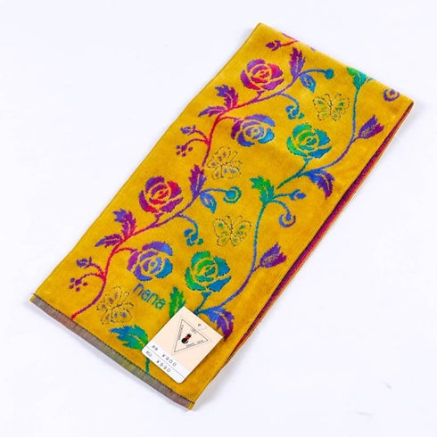 タオル 横浜ナナ 湘南ナナ NANA フェイスタオル ハーフ ローズパピヨン イエロー多色 nn-fth9-B