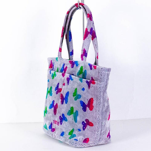 バッグ 横浜ナナ 湘南ナナ NANA トートポケットバッグ パピヨン柄 グレー多色 nn-ttp3-A