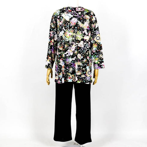 パジャマ TUNIC ビスコラピア・シャイニーデイ 長袖パジャマ クロ フリーサイズ 12782-D