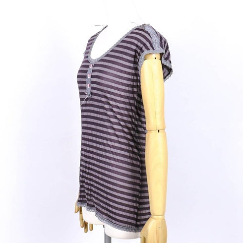 フレンチシャツ 下着 TUNIC【定番】 サッカーボーダー フレンチシャツ グレー 9447-F