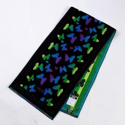 タオル 横浜ナナ NANA スポーツタオル パピヨン柄 クロ多色 nn-spt246