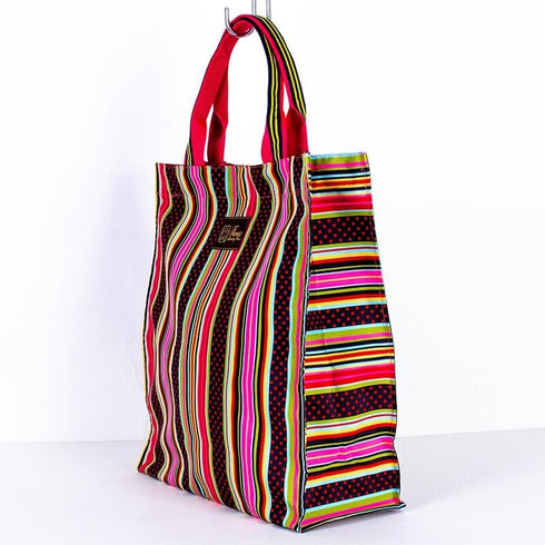 バッグ TUNIC タフタ転写プリントバービーストライプのBag マルチボーダー 18161-A