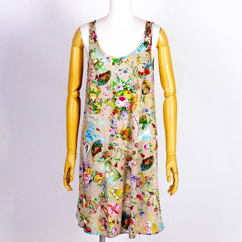 スリップ TUNIC ビスコラピア・オールハピネス Aラインスリップ モカ 1563-A