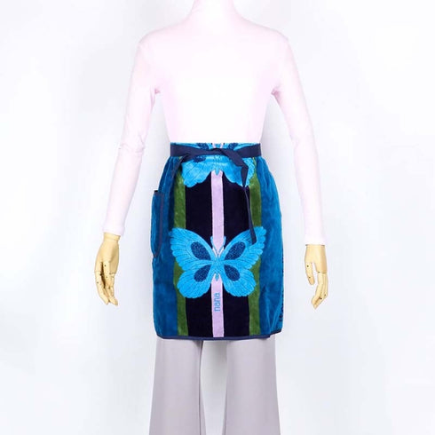 エプロン 横浜NANA サロンエプロン B蝶 ブルー nn-sep1-B