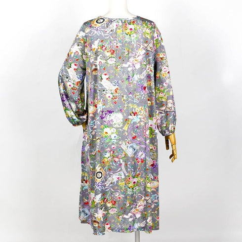 ネグリジェ TUNIC ビスコラピア・シャイニーデイ 長袖ネグリジェ グレー フリーサイズ 12781-C