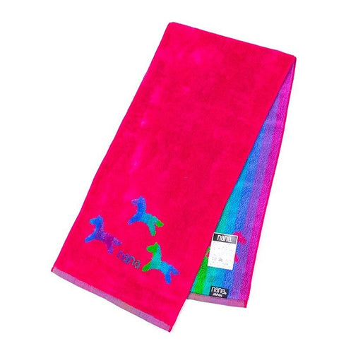 タオル 横浜ナナ 湘南ナナ NANA フェイスタオル ハーフ ポニー柄 チェリーピンク多色 nn-fth21-E