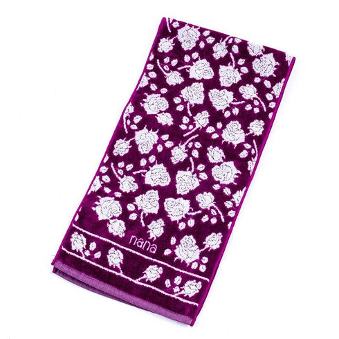 タオル 横浜ナナ 湘南ナナ NANA フェイスタオル ハーフ ローズ2 パープルシロ nn-fth11-G