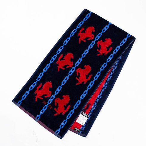 タオル 横浜ナナ NANA スポーツタオル ホース柄 紺アカブルー nn-spt223