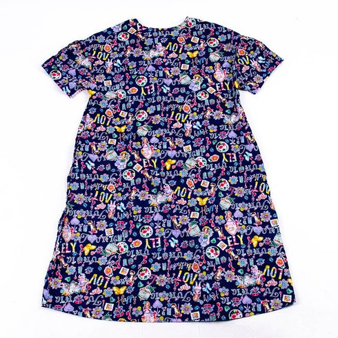 ワンピース TUNIC 80ローンサッカー ギャザー5分袖ワンピース フラワー フリーサイズ 53043-C