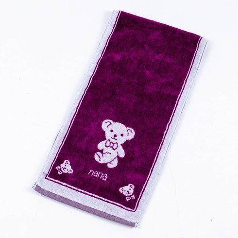 タオル 横浜ナナ 湘南ナナ NANA フェイスタオル ハーフ ベア パープルシロ nn-fth2-I