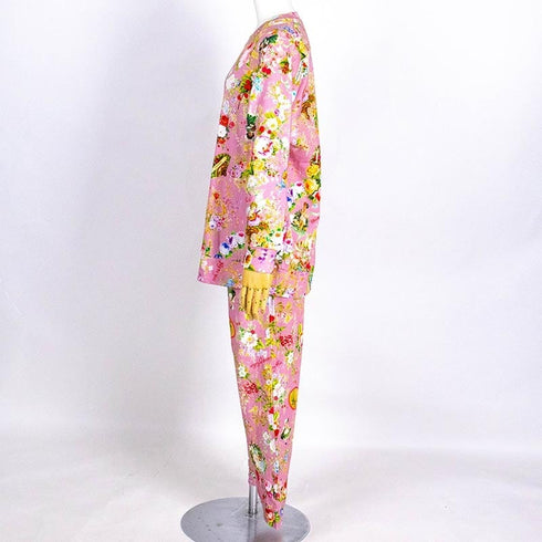 【セール】パジャマ TUNIC 40接結・ローズエンジェル フリーサイズ トレーナーパジャマ ピンク AWS-23437-A ¥23,100→¥16,100