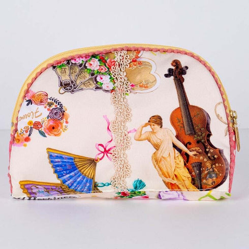 ポーチ TUNIC エステルスムース ドリームブーケのリボンポーチ オフ 10143-A