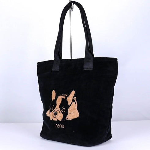 バッグ 横浜ナナ 湘南ナナ NANA ショルダーバッグ フレンチブルドッグ クロベージュ nn-sb7