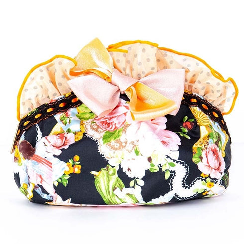 ポーチ TUNIC レーシーアンジェロのブールポーチ クロ 17343-A