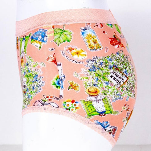 ショーツ TUNIC 80接結・ハーブガーデン のびふわパンツ オレンジ サイズM 1450M-B