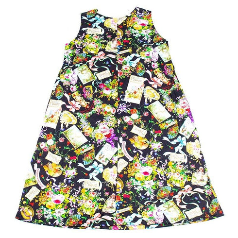 ノースリーブ TUNIC ビスコラピア・オールハピネス ノースリーブネグリジェ クロ 13416-D