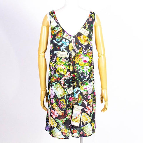 スリップ TUNIC ビスコラピア・オールハピネス Aラインスリップ クロ 1563-D